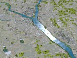 Linyi city Shandong China 70km 3D Model