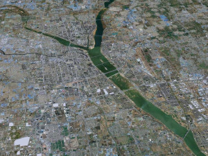 Linyi city Shandong China 70km 3D Model