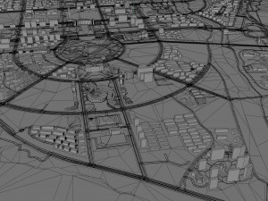 Linyi city Shandong China 70km Modello 3D