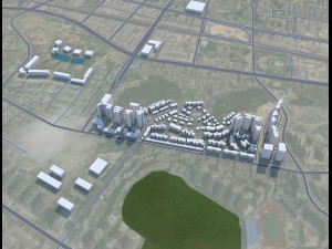 Liupanshui city Guizhou China 30km Modelo 3D