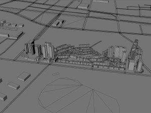 Liupanshui şehri Guizhou &Ccedil;in 30km 3D Model