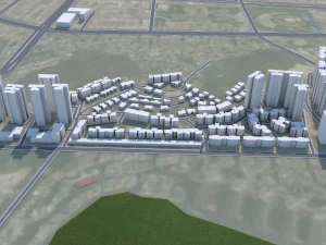 Liupanshui şehri Guizhou &Ccedil;in 30km 3D Model