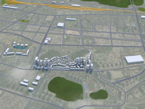 Liupanshui city Guizhou China 30km Modelo 3D