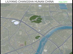 Liuyang city Changsha Hunan China 20km Modelo 3D