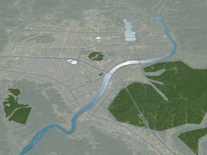 Liuyang city Changsha Hunan China 20km Modelo 3D