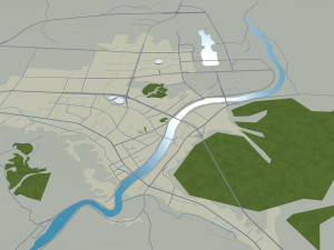Liuyang city Changsha Hunan China 20km Modelo 3D