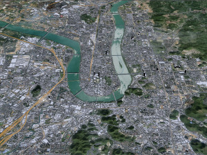 Liuzhou city Guangxi China 30km Modelo 3D