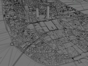 Liuzhou city Guangxi China 30km Modelo 3D