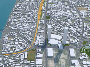 Liuzhou city Guangxi China 30km Modelo 3D