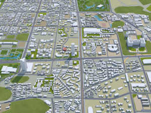 Liuzhou city Guangxi China 30km Modelo 3D