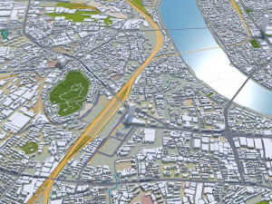 Liuzhou city Guangxi China 30km Modelo 3D