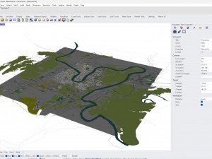 Liuzhou city Guangxi China 30km Modelo 3D