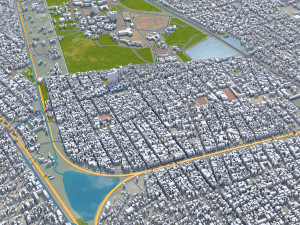 Lome city Togo 25km 3Dモデル