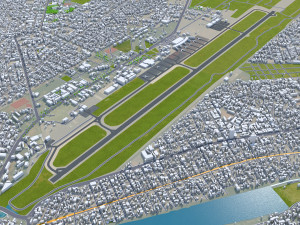Lome city Togo 25km 3Dモデル