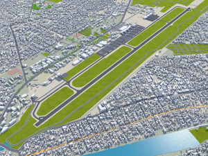 Lome city Togo 25km 3Dモデル