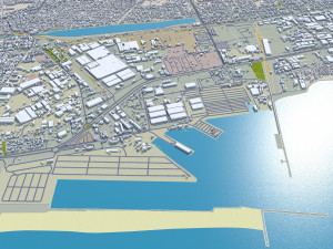 Lome city Togo 25km 3Dモデル