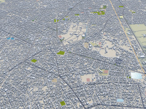 Lome city Togo 25km 3Dモデル
