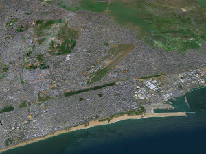 Lome city Togo 25km 3Dモデル