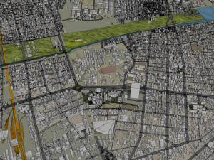 Lome city Togo 25km 3Dモデル