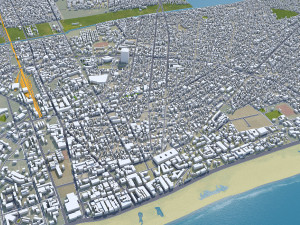 Lome city Togo 25km 3Dモデル
