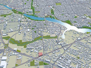 Londrina city State of Parana Brazil 30km 3D Model