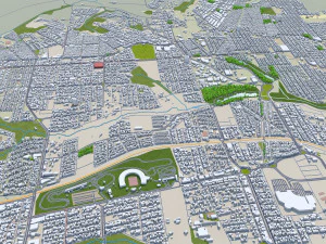 Londrina city State of Parana Brazil 30km 3D Model