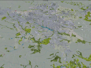 Londrina city State of Parana Brazil 30km 3D Model