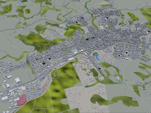 Londrina city State of Parana Brazil 30km 3D Model