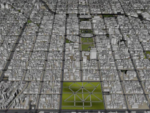 Londrina city State of Parana Brazil 30km 3D Model