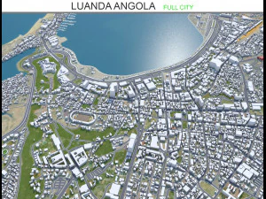 Luanda city Angola 45km 3D Model