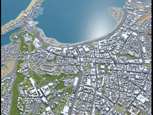 Luanda city Angola 45km 3D 模型