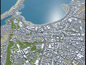 Luanda city Angola 45km 3D Model