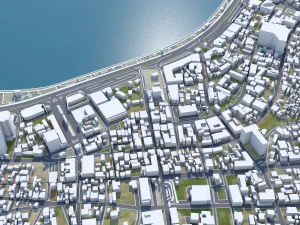 Luanda city Angola 45km 3D Model