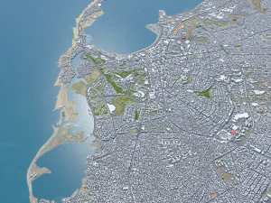 Luanda city Angola 45km 3D Model