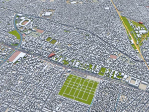 Luanda city Angola 45km 3D Model