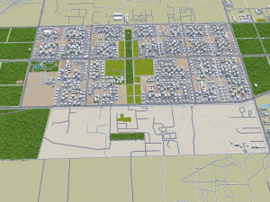 Luanda city Angola 45km 3D Model