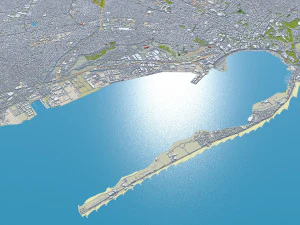 Luanda city Angola 45km 3D Model