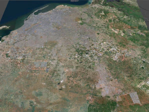 Luanda city Angola 45km 3D Model