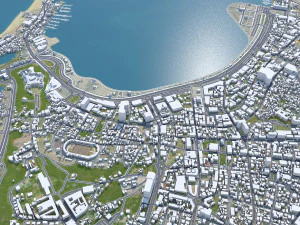 Luanda city Angola 45km 3D Model