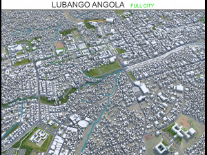 Lubango city Angola 30km 3D Model