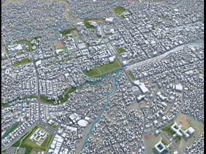 Lubango city Angola 30km 3D मॉडल
