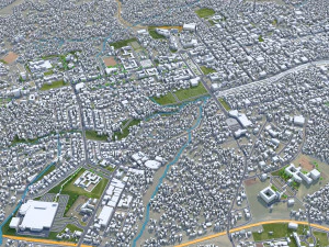 Lubango city Angola 30km 3D Model
