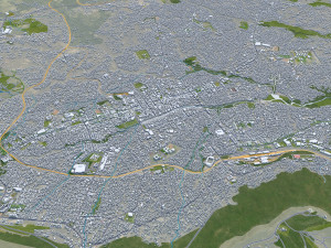 Lubango city Angola 30km 3D मॉडल