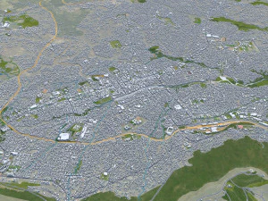 Lubango city Angola 30km 3D Model