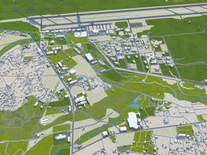 Lubango city Angola 30km 3D Model