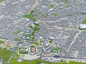 Lubango city Angola 30km 3D मॉडल