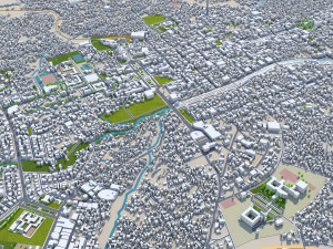 Lubango city Angola 30km 3D मॉडल