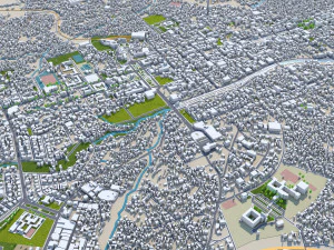 Lubango city Angola 30km 3D Model