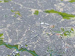 Lubango city Angola 30km 3D Model