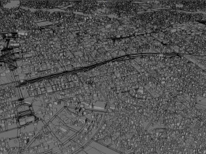 Lubango city Angola 30km 3D Model
